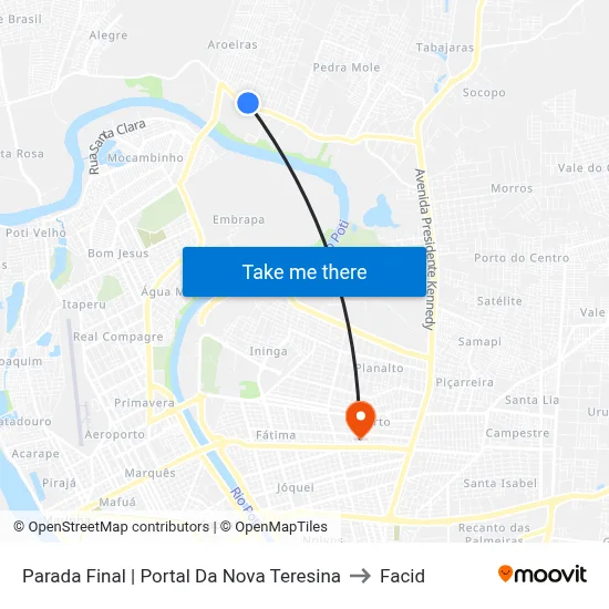 Parada Final | Portal Da Nova Teresina to Facid map