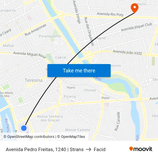 Avenida Pedro Freitas, 1240 | Strans to Facid map