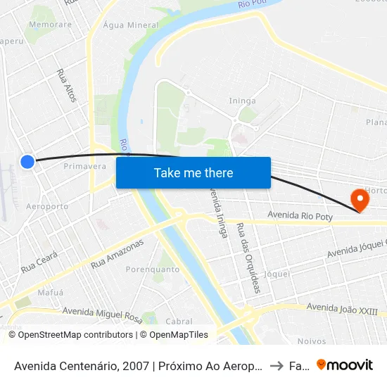 Avenida Centenário, 2007 | Próximo Ao Aeroporto De Teresina to Facid map