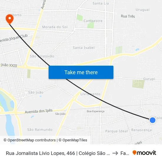 Rua Jornalista Lívio Lopes, 466 | Colégio São Judas Tadeu to Facid map