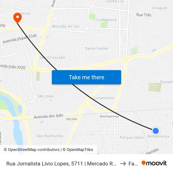 Rua Jornalista Lívio Lopes, 5711 | Mercado Renascença II to Facid map