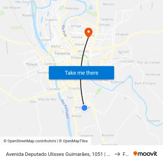 Avenida Deputado Ulisses Guimarães, 1051 | U.E. Domício Magalhães to Facid map