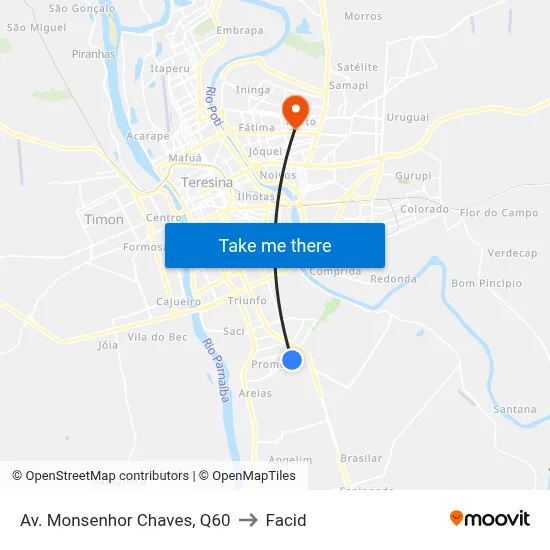 Av. Monsenhor Chaves, Q60 to Facid map