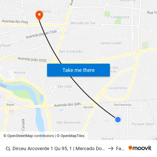 Cj. Dirceu Arcoverde 1 Qu 95, 1 | Mercado Do Dirceu 1 to Facid map