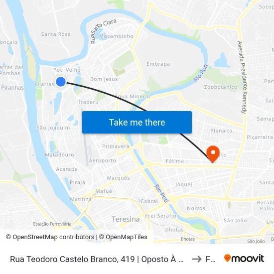Rua Teodoro Castelo Branco, 419 | Oposto À Praça Princesa Isabel to Facid map