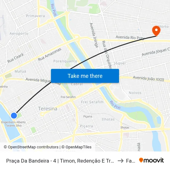 Praça Da Bandeira - 4 | Timon, Redenção E Três Andares to Facid map