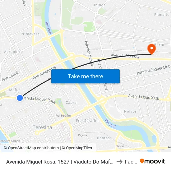 Avenida Miguel Rosa, 1527 | Viaduto Do Mafuá to Facid map