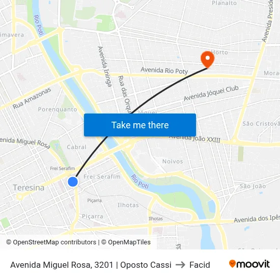 Avenida Miguel Rosa, 3201 | Oposto Cassi to Facid map