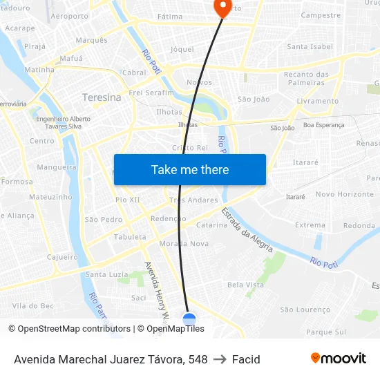 Avenida Marechal Juarez Távora, 548 to Facid map