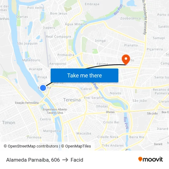 Alameda Parnaíba, 606 to Facid map