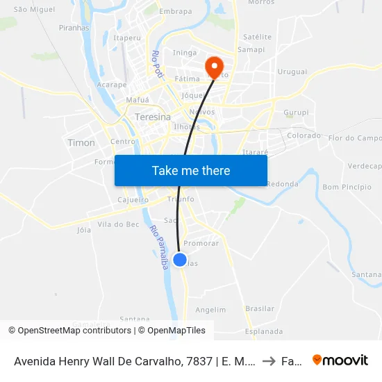 Avenida Henry Wall De Carvalho, 7837 | E. M. Areias to Facid map