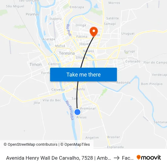 Avenida Henry Wall De Carvalho, 7528 | Ambev to Facid map
