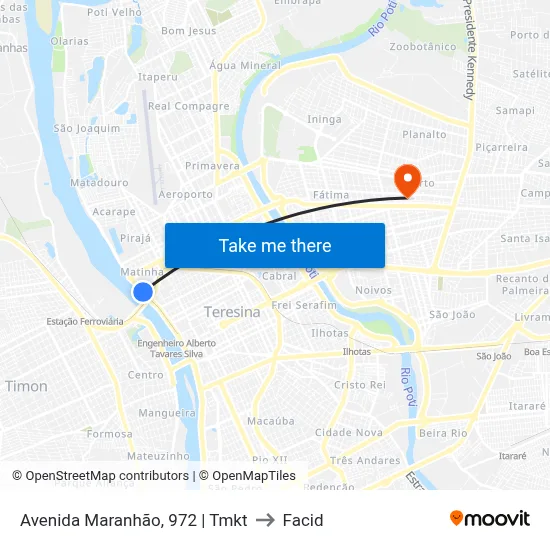 Avenida Maranhão, 972 | Tmkt to Facid map