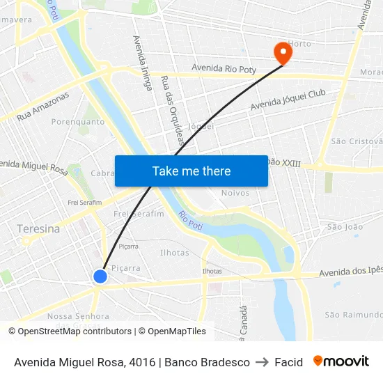 Avenida Miguel Rosa, 4016 | Banco Bradesco to Facid map
