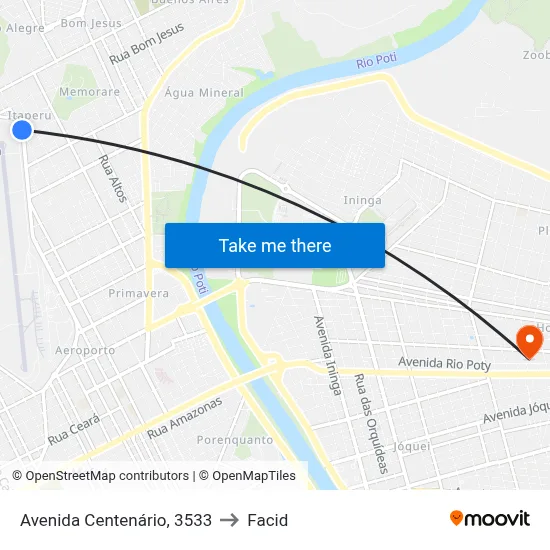 Avenida Centenário, 3533 to Facid map