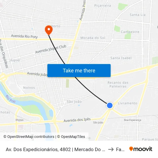 Av. Dos Expedicionários, 4802 | Mercado Do Peixe to Facid map