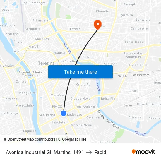 Avenida Industrial Gil Martins, 1491 to Facid map