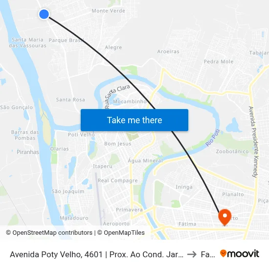 Avenida Poty Velho, 4601 | Prox. Ao Cond. Jardins Do Norte 2 to Facid map