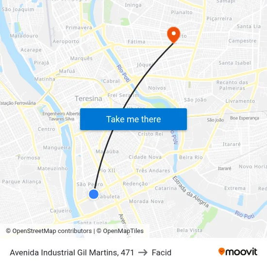 Avenida Industrial Gil Martins, 471 to Facid map