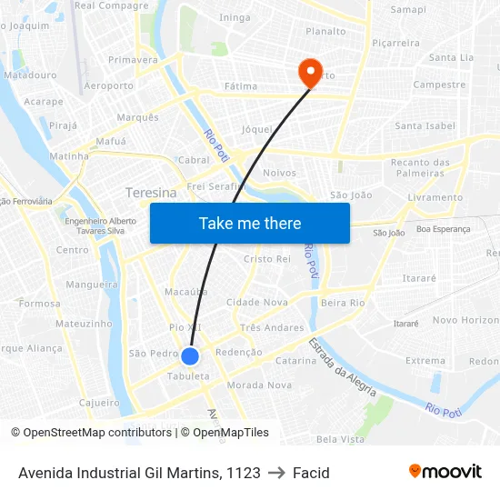 Avenida Industrial Gil Martins, 1123 to Facid map