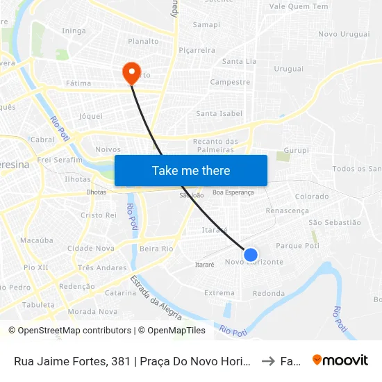 Rua Jaime Fortes, 381 | Praça Do Novo Horizonte to Facid map