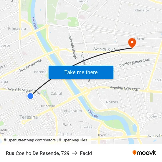 Rua Coelho De Resende, 729 to Facid map