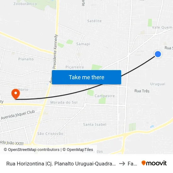 Rua Horizontina |Cj. Planalto Uruguai-Quadra A04, 10 to Facid map
