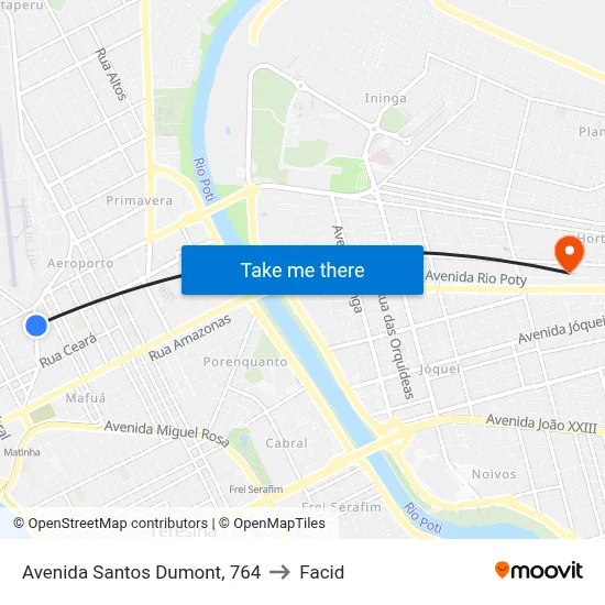 Avenida Santos Dumont, 764 to Facid map