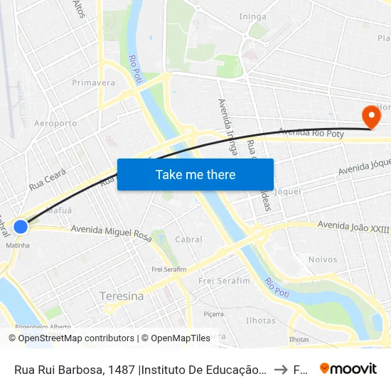 Rua Rui Barbosa, 1487 |Instituto De Educação/Cemitério São José to Facid map