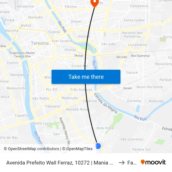 Avenida Prefeito Wall Ferraz, 10272 | Mania Da Picanha to Facid map