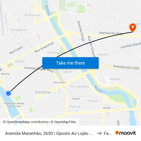 Avenida Maranhão, 2650 | Oposto Ao Lojão Paraíba to Facid map