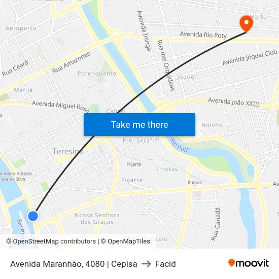 Avenida Maranhão, 4080 | Cepisa to Facid map