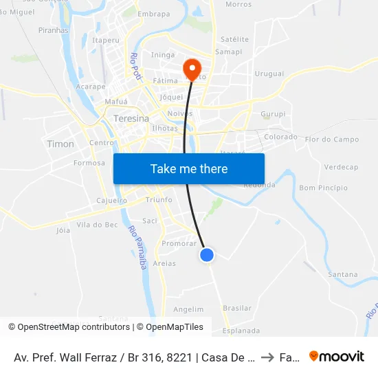 Av. Pref. Wall Ferraz / Br 316, 8221 | Casa De Custódia to Facid map