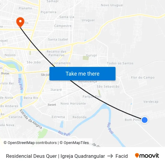 Residencial Deus Quer | Igreja Quadrangular to Facid map