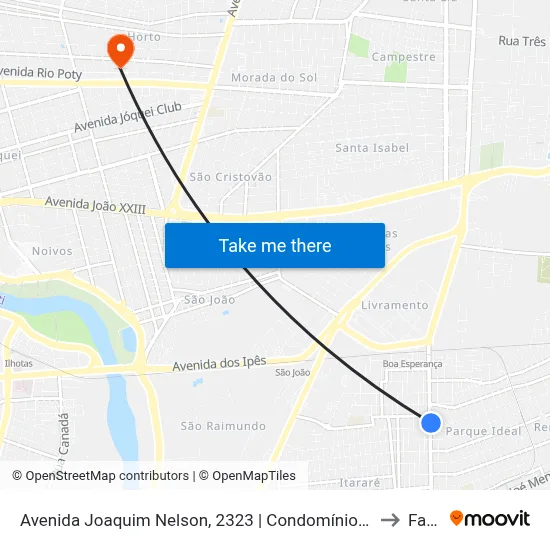 Avenida Joaquim Nelson, 2323 | Condomínio Guanabara to Facid map