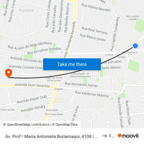 Av. Profᵃ Maria Antonieta Burlamaqui, 4108 | Seminário Teológico Do Nordeste to Facid map