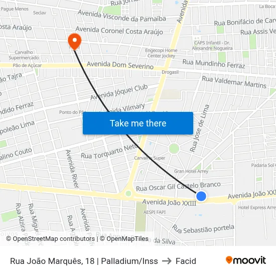Rua João Marquês, 18 | Palladium/Inss to Facid map