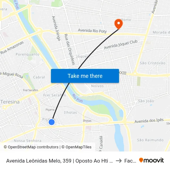 Avenida Leônidas Melo, 359 | Oposto Ao Hti Sul to Facid map