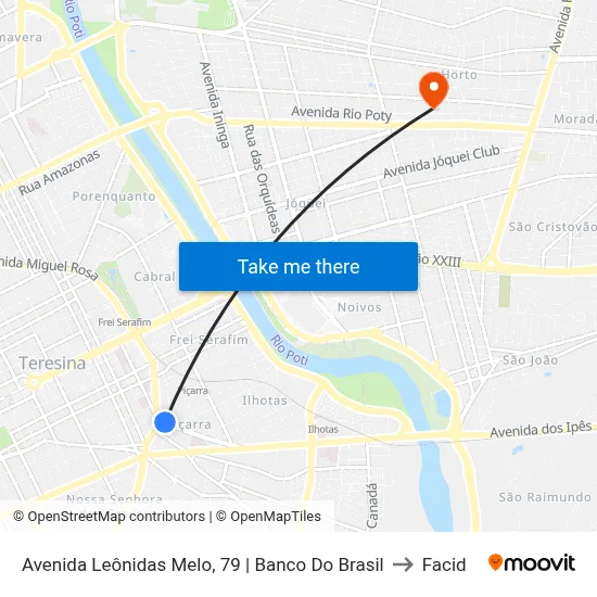 Avenida Leônidas Melo, 79 | Banco Do Brasil to Facid map