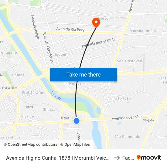 Avenida Higino Cunha, 1878 | Morumbi Veículos to Facid map