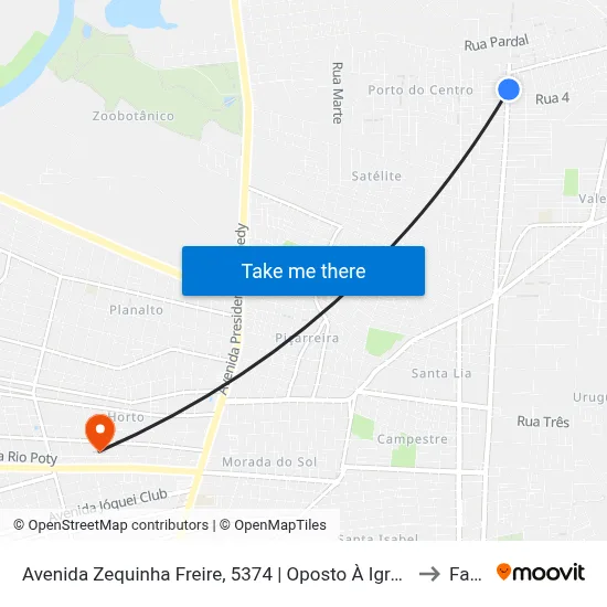 Avenida Zequinha Freire, 5374 | Oposto À Igreja Batista to Facid map