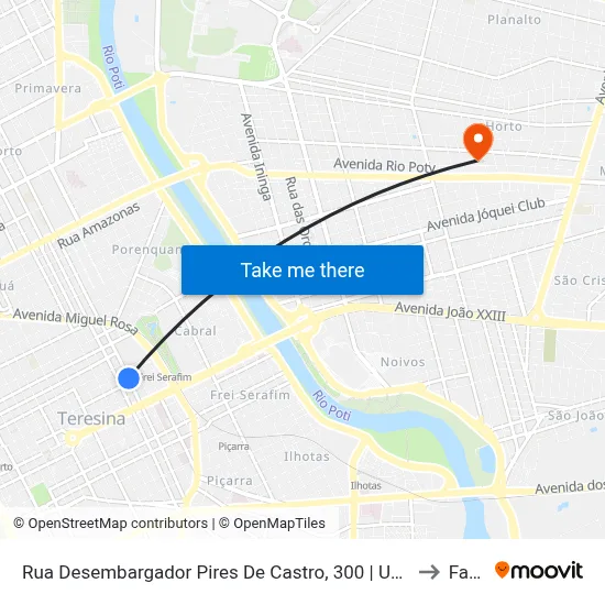 Rua Desembargador Pires De Castro, 300 | Udi 24 Horas to Facid map