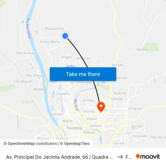 Av. Principal Do Jacinta Andrade, 66 | Quadra 65 / Portal Do Jacinta Andrade to Facid map