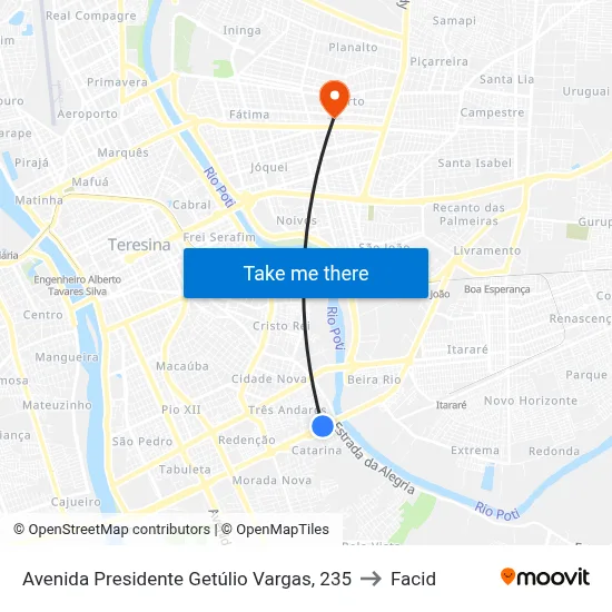 Avenida Presidente Getúlio Vargas, 235 to Facid map