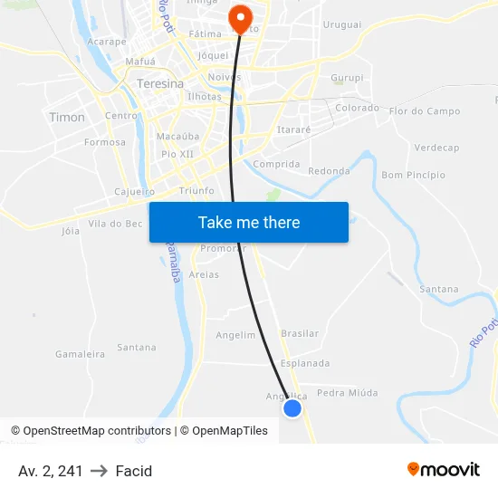 Av. 2, 241 to Facid map