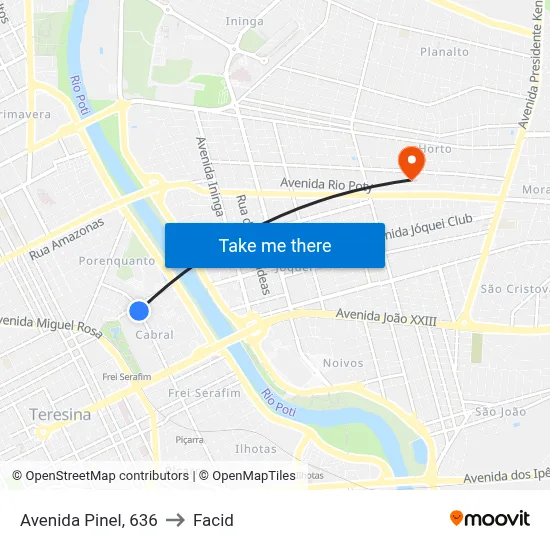 Avenida Pinel, 636 to Facid map