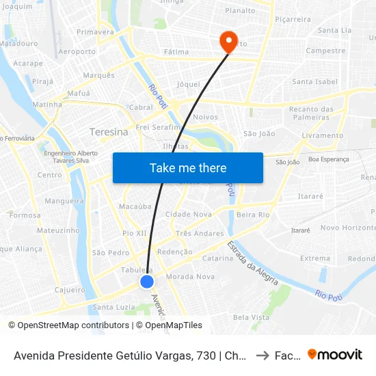 Avenida Presidente Getúlio Vargas, 730 | Chesf to Facid map