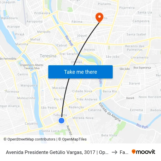 Avenida Presidente Getúlio Vargas, 3017 | Oposto À Chesf to Facid map