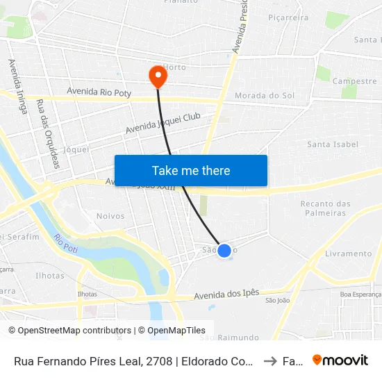 Rua Fernando Píres Leal, 2708 | Eldorado Country Club to Facid map