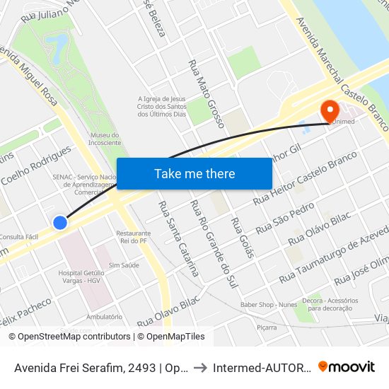 Avenida Frei Serafim, 2493 | Oposto Ao Hgv to Intermed-AUTORIZAÇAO map
